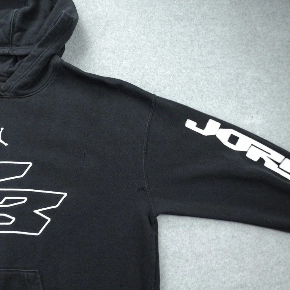 Jordan Hoodie Mens Medium Black Streetwear Pullover ‎ Graphic 23 Jumpman